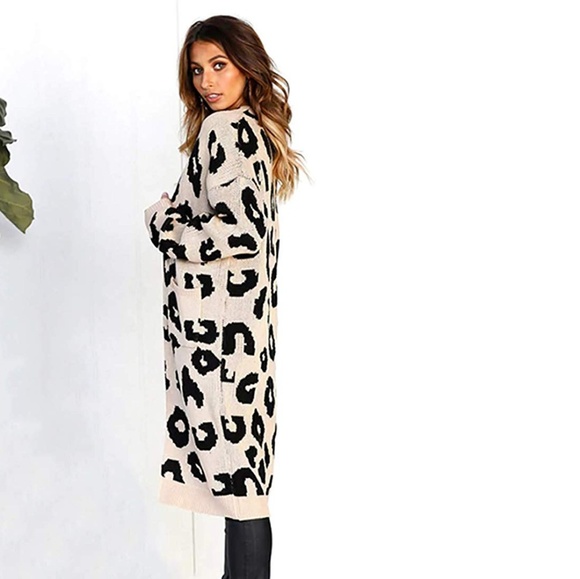 Leopard Print Knit Cardigan - Picture 3 of 7